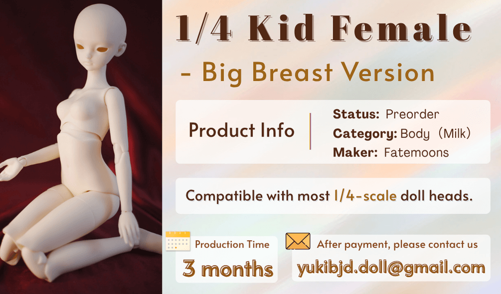 1/4 Kid Female Body - Big Breast: Embrace Curves & Define Your Legend