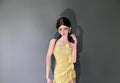 [BJD OUTFIT] 1/3 & 1/4 BJD Milk-Yellow Ruffled Dress with Asymmetrical Straps| PREORDER | 寻野Fire