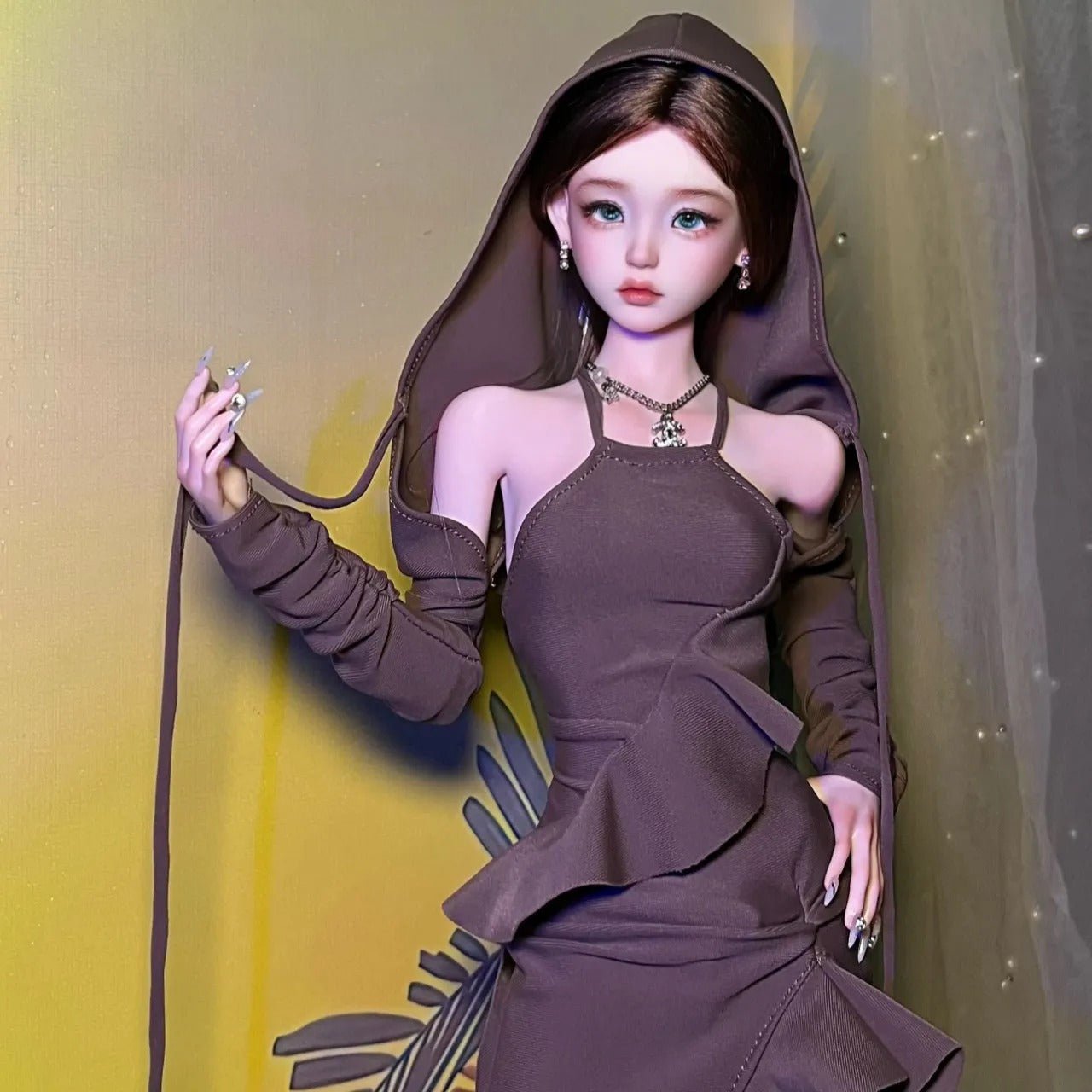 [BJD OUTFIT] 1/4 & 1/3 BJD Brown Camisole Dress 寻野Fire