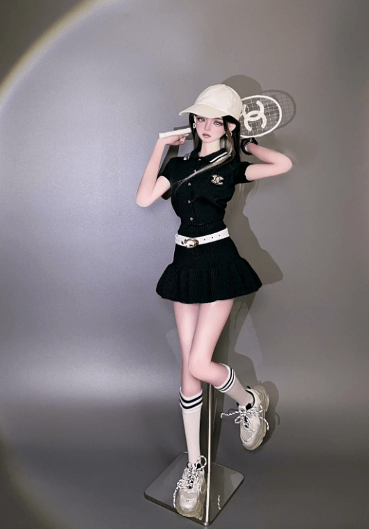 【BJD OUTFIT】1/3 & 1/4 Preppy Summer Skirt Set with Polo Top