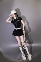 [BJD OUTFIT] 1/3 & 1/4 Preppy Summer Skirt Set with Polo Top YuKibjd