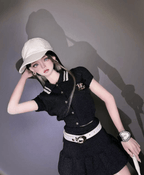 [BJD OUTFIT] 1/3 & 1/4 Preppy Summer Skirt Set with Polo Top YuKibjd