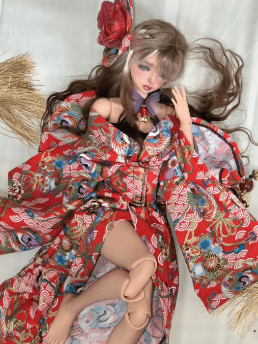 [BJD OUTFIT] 1/3 & 1/4 BJD Kimono-Style Dress | PREORDER | 寻野Fire