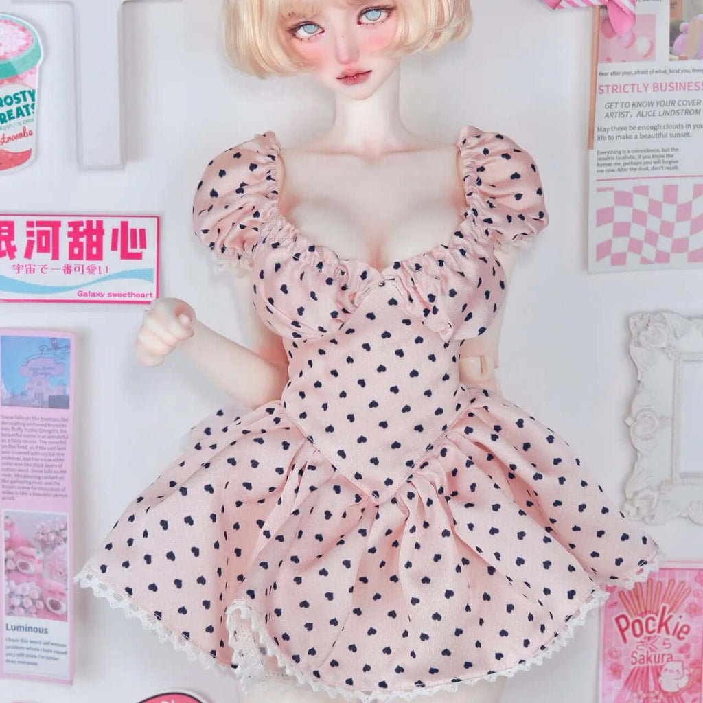 【BJD OUTFIT】1/3 &1/4 Polka Dot Dress