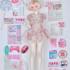 [BJD OUTFIT] 1/3 &1/4 Polka Dot Dress YuKibjd