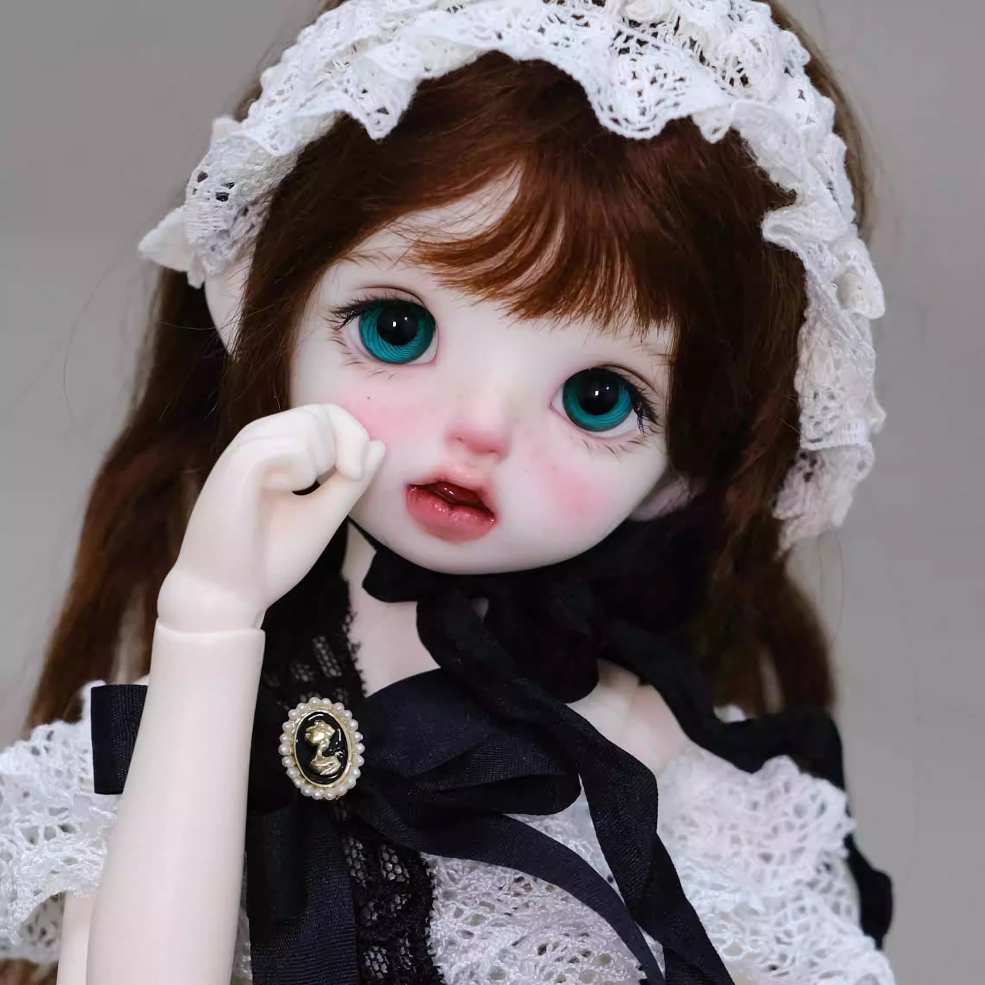 [BJD EYES] 1/3 & 1/4 & 1/6 Green Spiral Glass Eyes Baby Eyes  Small Iris-JG06 极光