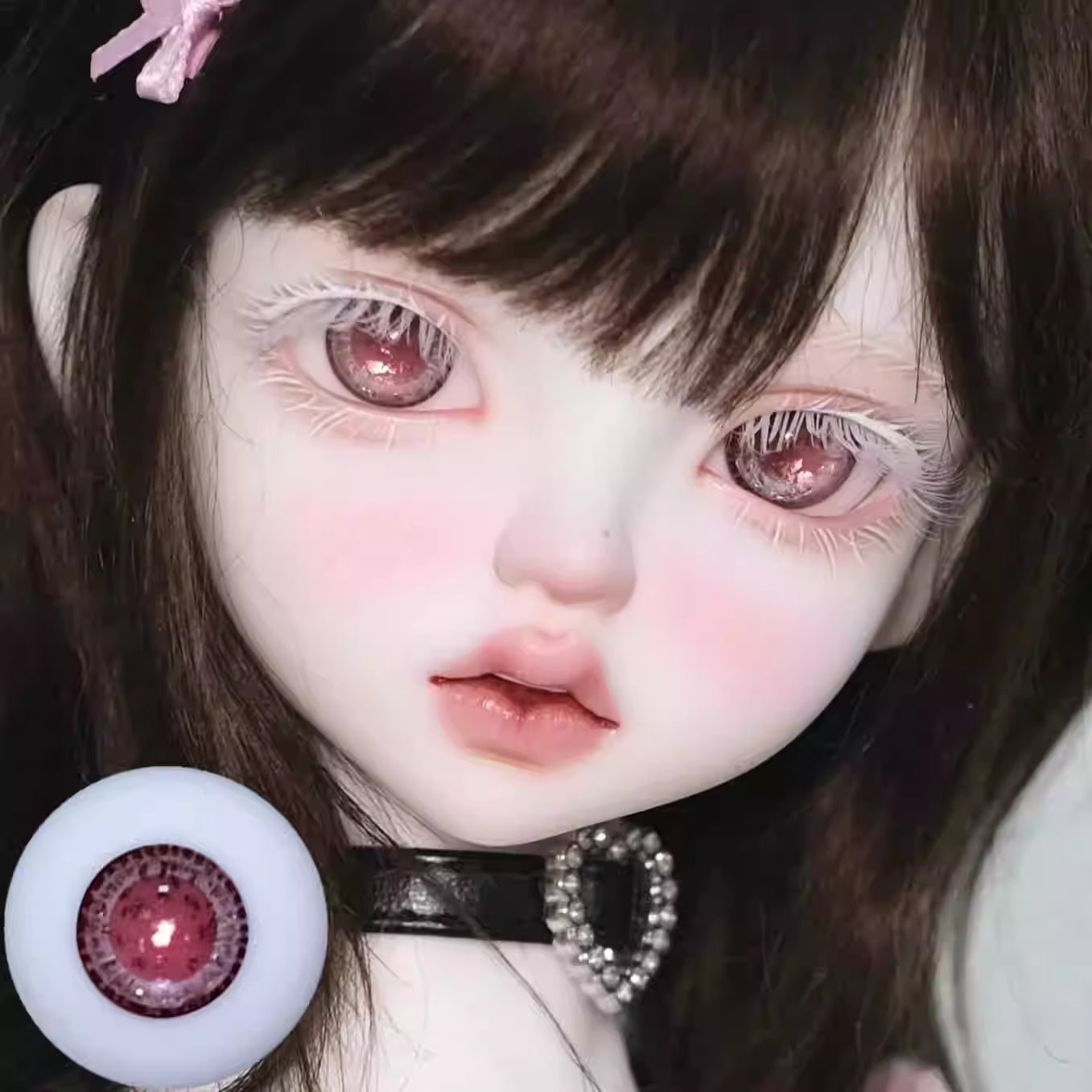 [BJD EYES] 1/3 & 1/4 & 1/6 Silver Foil Red Pupil Glass Eyes Baby Eyes Small Iris-JG25 极光