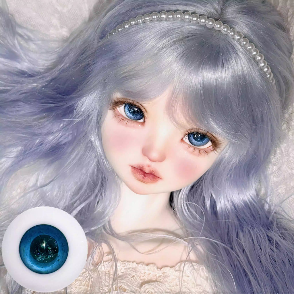 [BJD EYES] 1/3 & 1/4 & 1/6 blue flash eyeballs glass eyes-JG80 极光