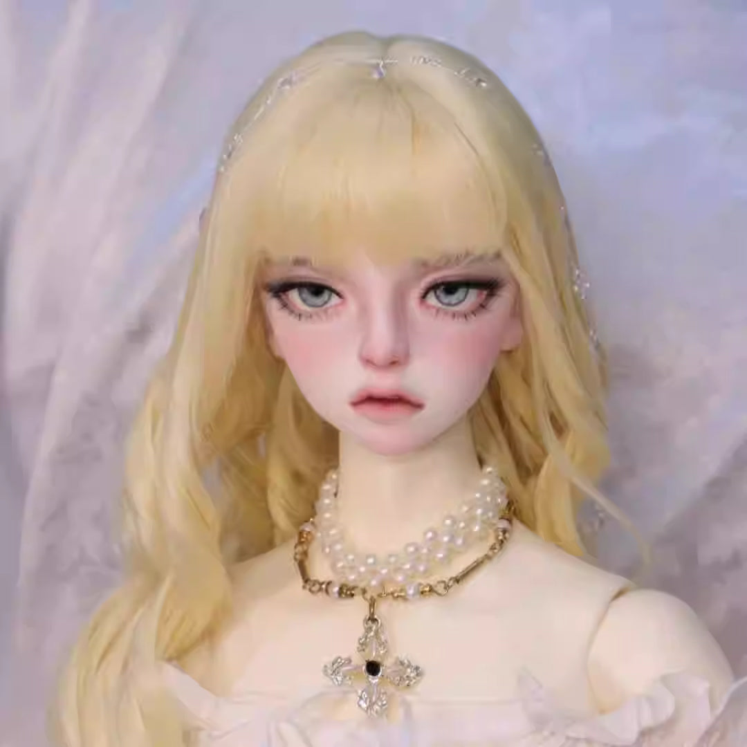 【BJD Wig】1/3 & 1/4 100% soft silk spring curls/pig intestine curls, bangs and long hair-YuKibjd