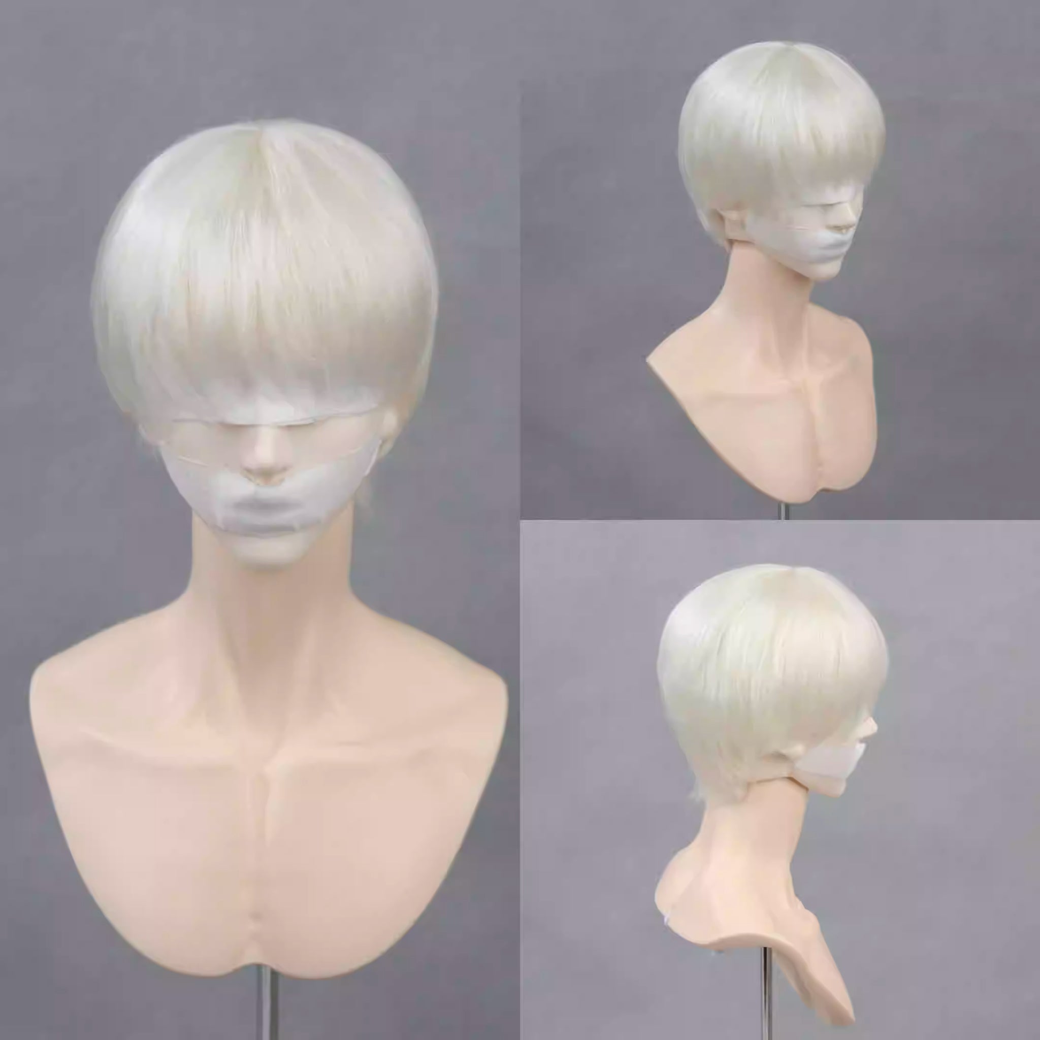 【BJD Wig】1/3 & 1/4 & 1/6 Mohair round head with a youthful look for boys/girls with a Bob hairstyle