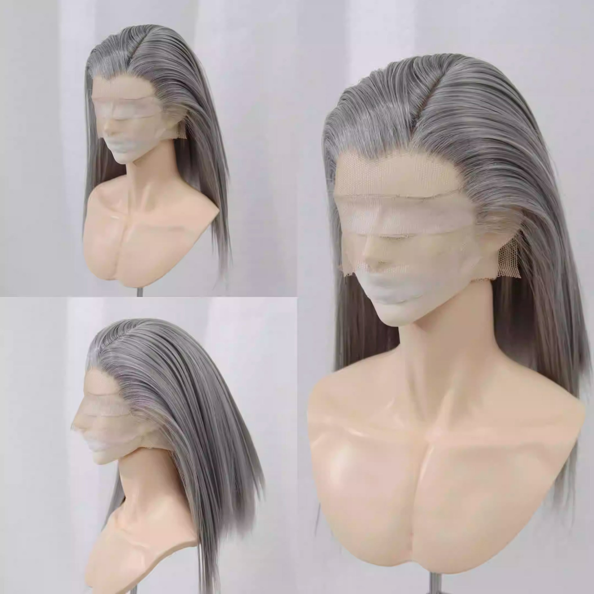 【BJD Wig】1/3 & 1/4 Hand-hooked front lace beauty peak three-point left side three-dimensional layered medium short hair