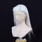【BJD Wig】1/3 & 1/4 Hand-hooked front lace beauty peak three-point left side three-dimensional layered medium short hair