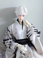 【BJD Wig】1/3 & 1/4 Hand-hooked front lace flat tip double pointed side-parted long hair