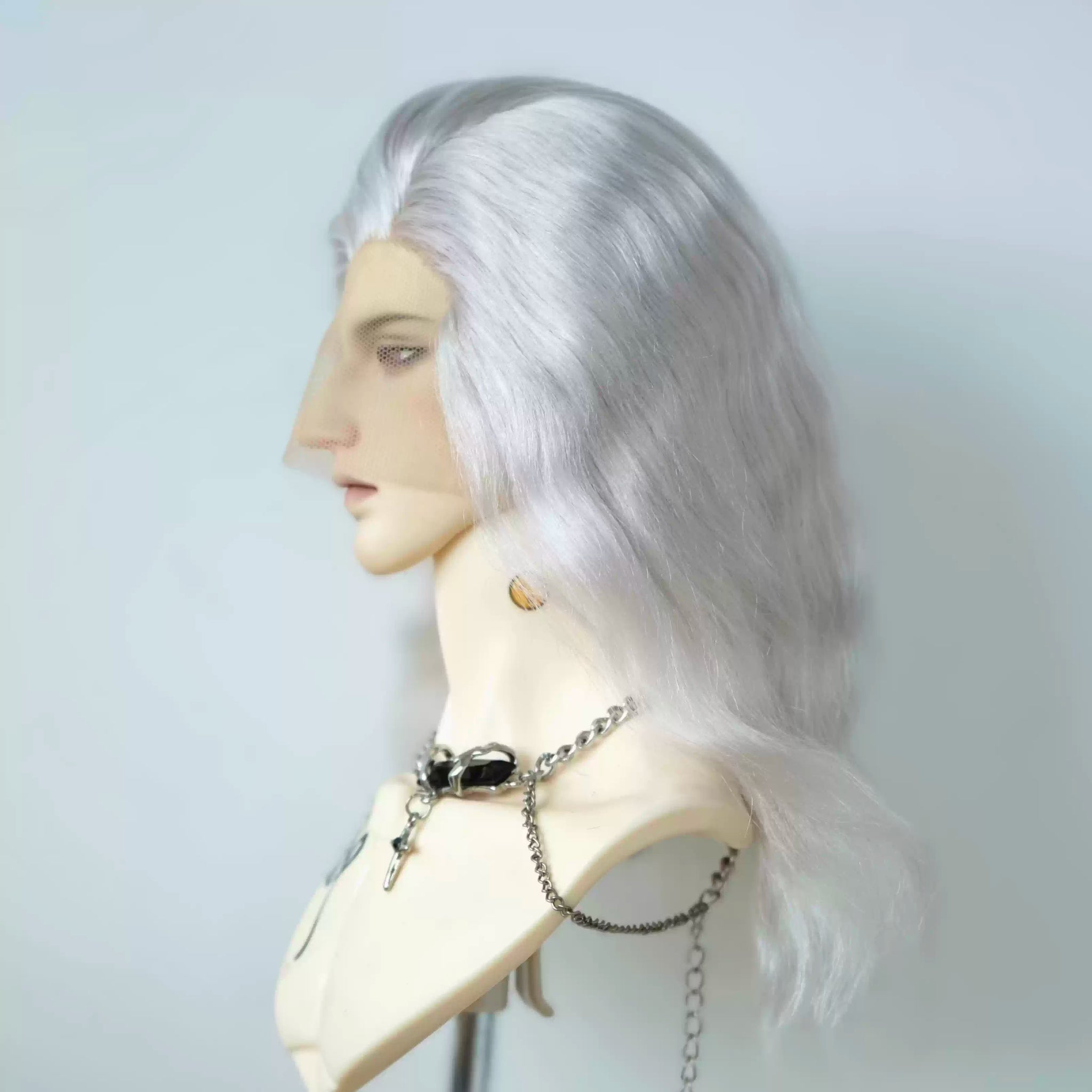 【BJD Wig】1/3 & 1/4 & The beauty's pointed side is divided into three points. Qin Che mohair hand-hooked rough