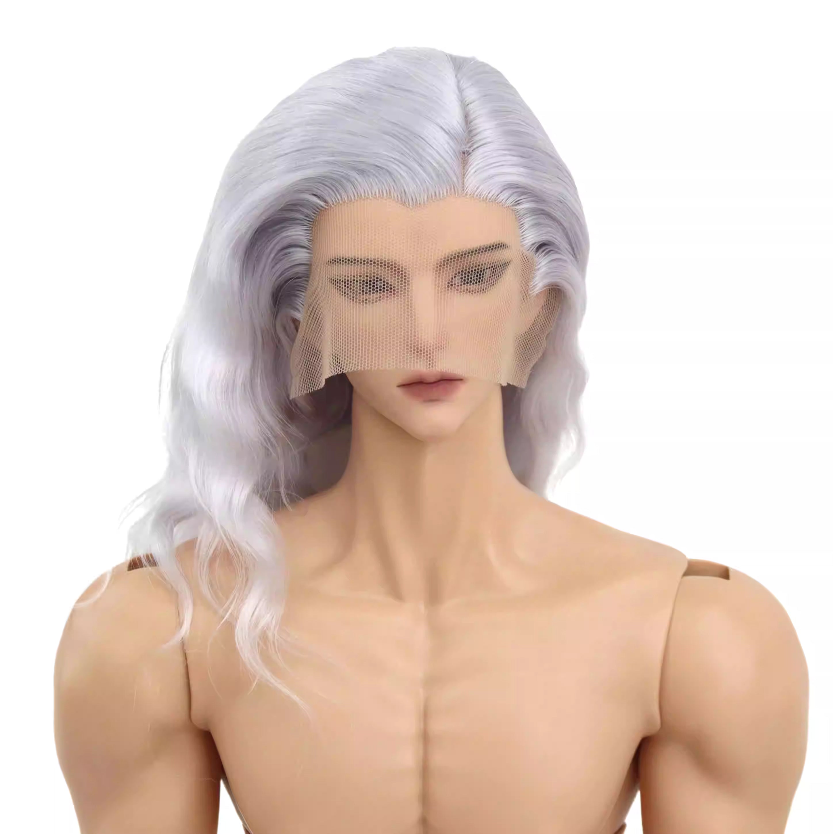 【BJD Wig】1/3 & 1/4 & The beauty's pointed side is divided into three points. Qin Che mohair hand-hooked rough