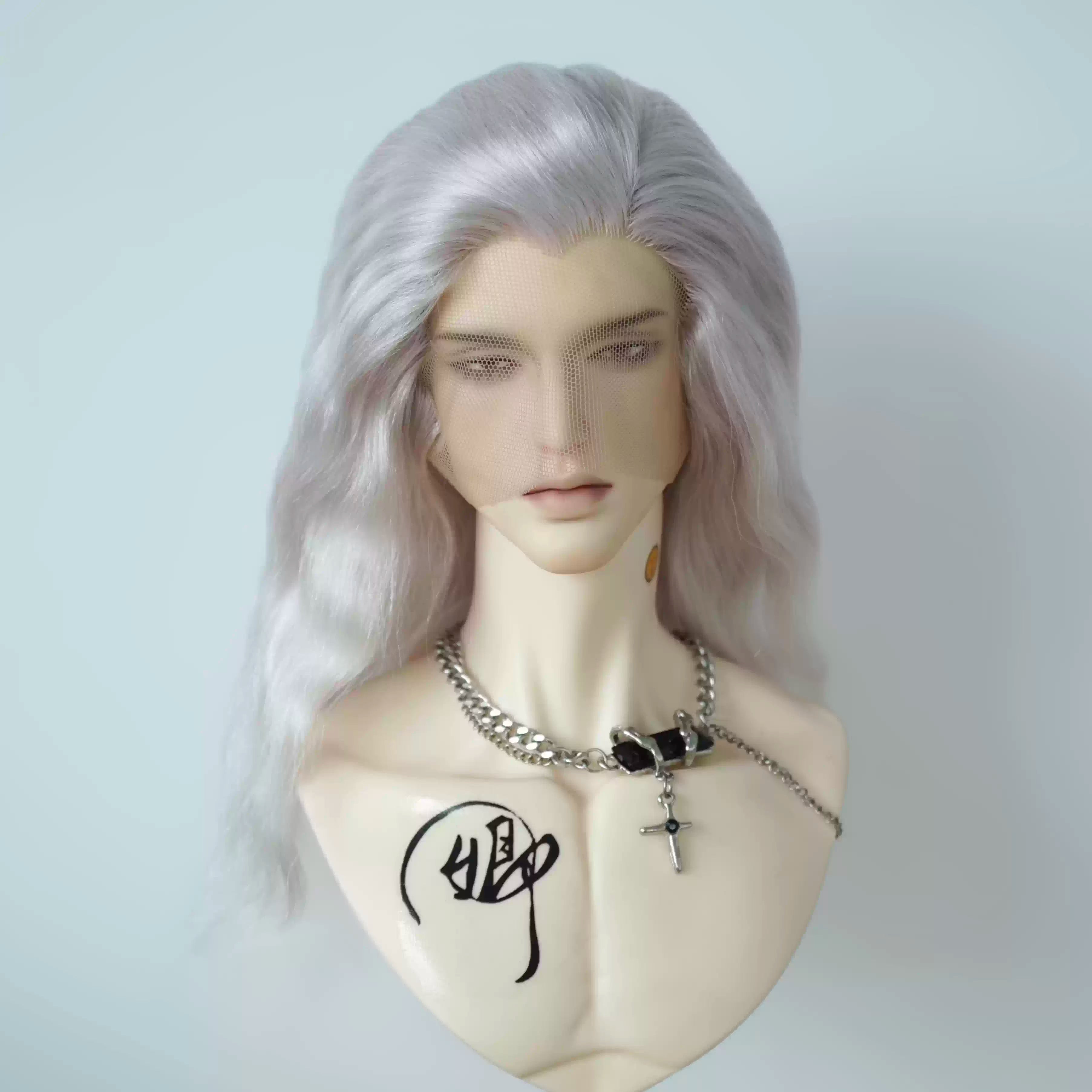 【BJD Wig】1/3 & 1/4 & The beauty's pointed side is divided into three points. Qin Che mohair hand-hooked rough
