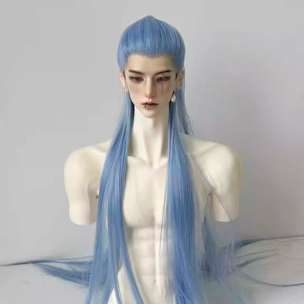 【BJD Wig】1/3 & 1/4The front of the hand-hooked lace features a flat, three-pointed, large backhead with no seams and long, rough faux fur-YuKibjd