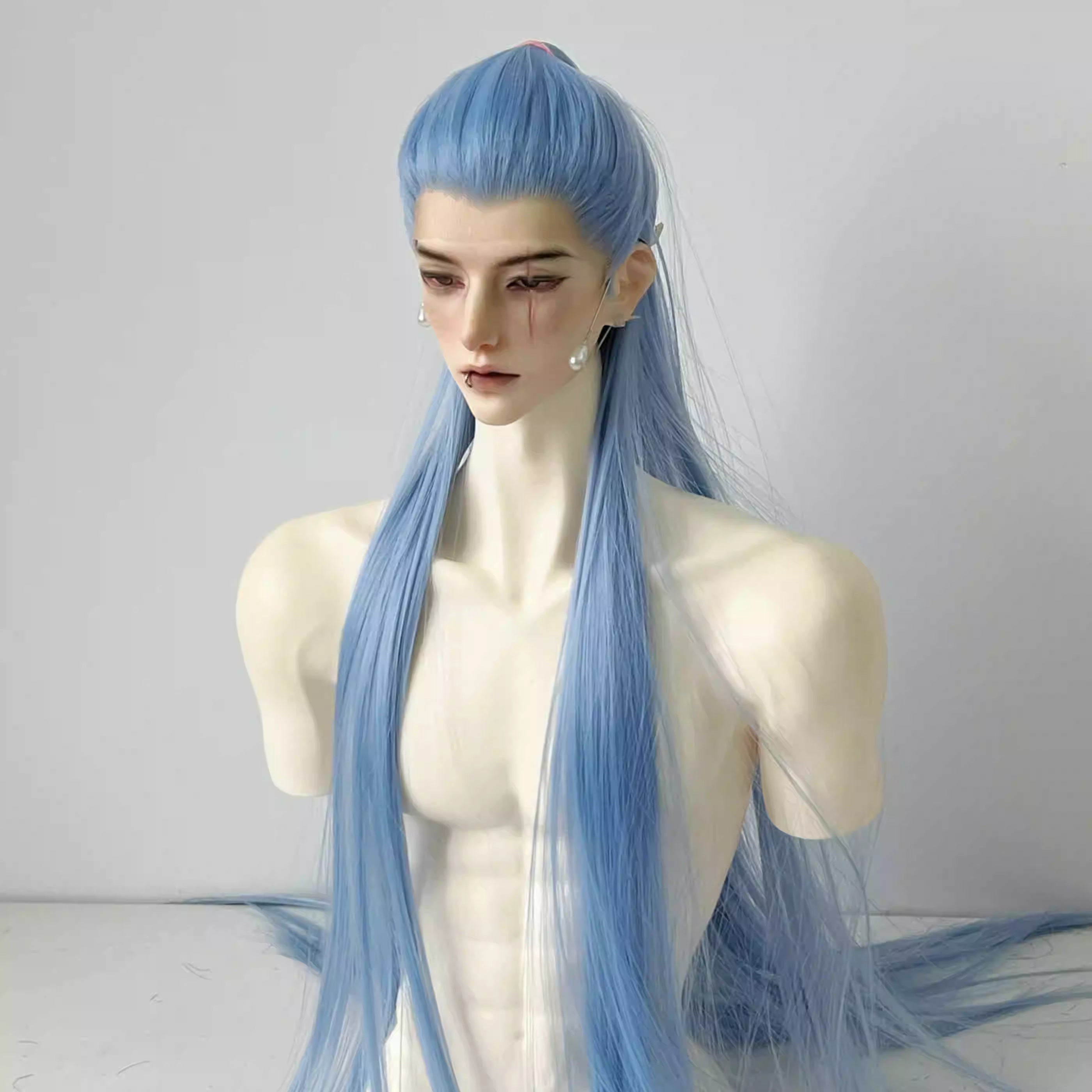 【BJD Wig】1/3 & 1/4The front of the hand-hooked lace features a flat, three-pointed, large backhead with no seams and long, rough faux fur-YuKibjd