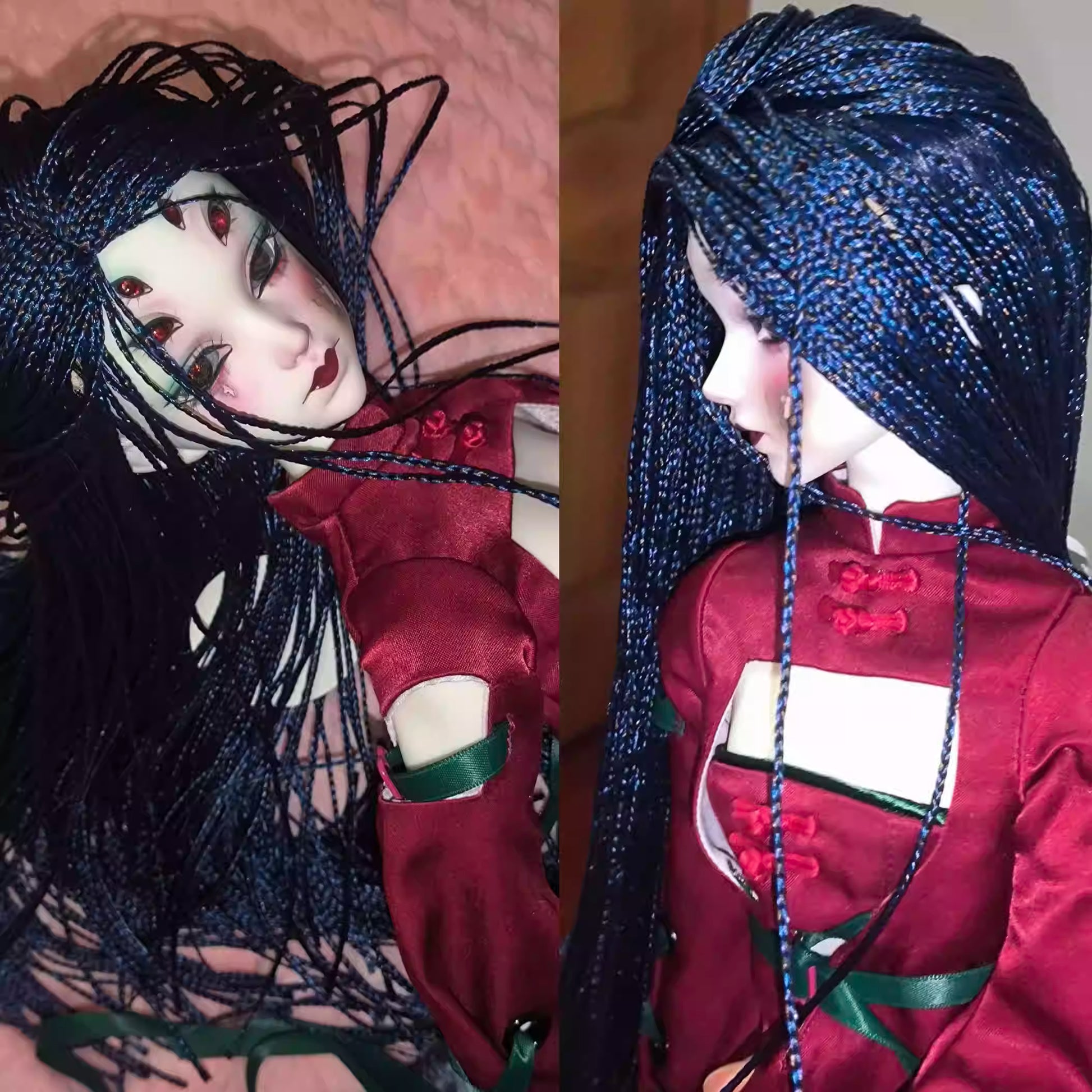 【BJD Wig】1/4 Five-colored side-parted dreadlocks-YuKibjd