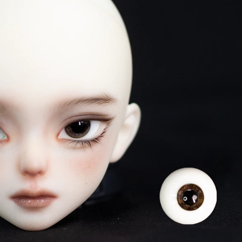 【Bjd eyes】14mm Glass Eyes (14-7) - Realistic Brown | Preorder |