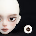 [BJD EYES] 14mm Glass Eyes (14-7) - Realistic Brown | Preorder | YuKibjd