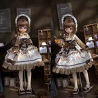 [BJD OUTFIT] 1/4  Brown Lolita Spaghetti Strap Top YuKibjd