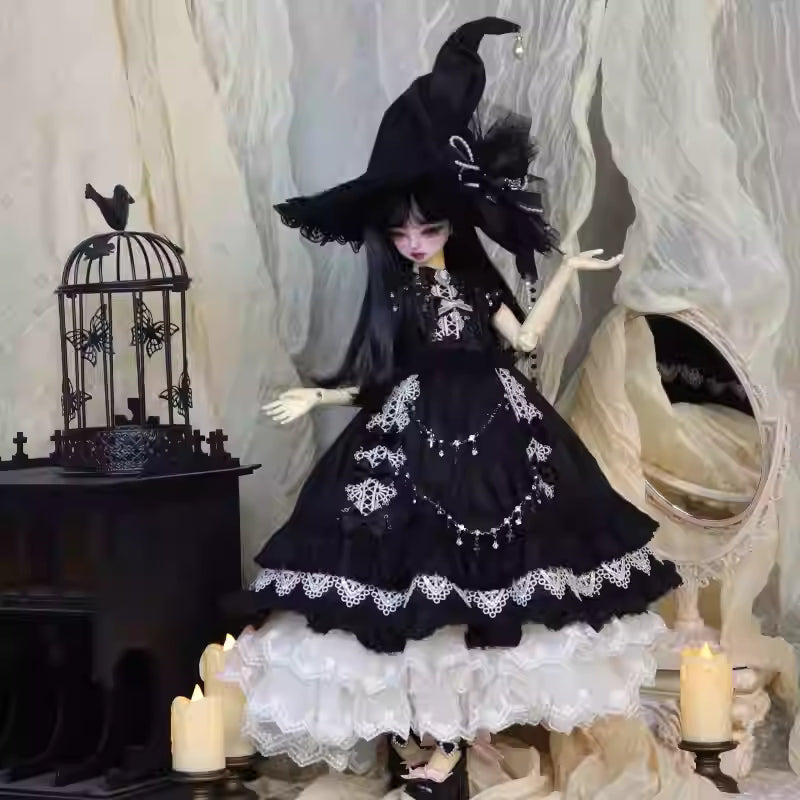 【BJD OUTFIT】1/4  Lolita Dress – Black Series