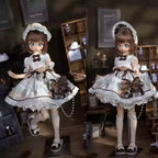 [BJD OUTFIT] 1/4  Mint Green and Brown Lolita Dress YuKibjd