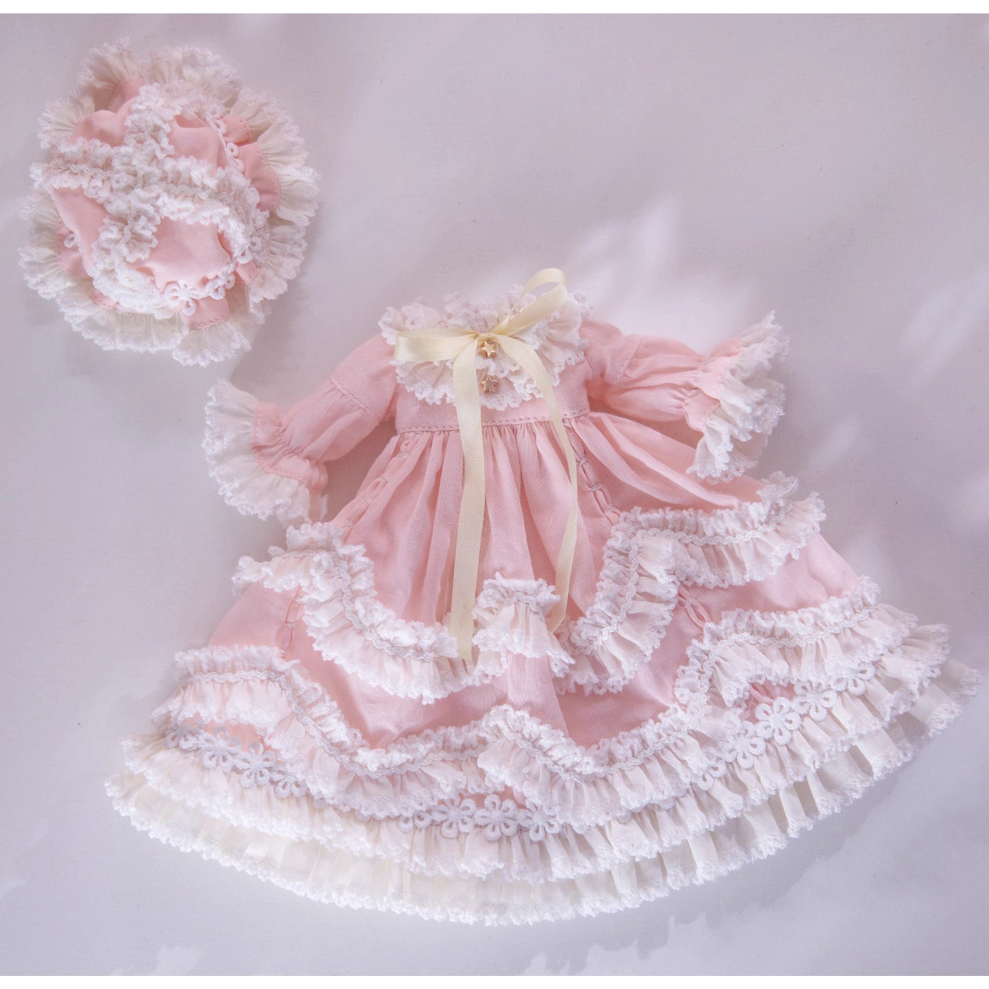 【BJD OUTFIT】1/6 & 1/4 Dreamy Pink Lolita Sleepwear Set