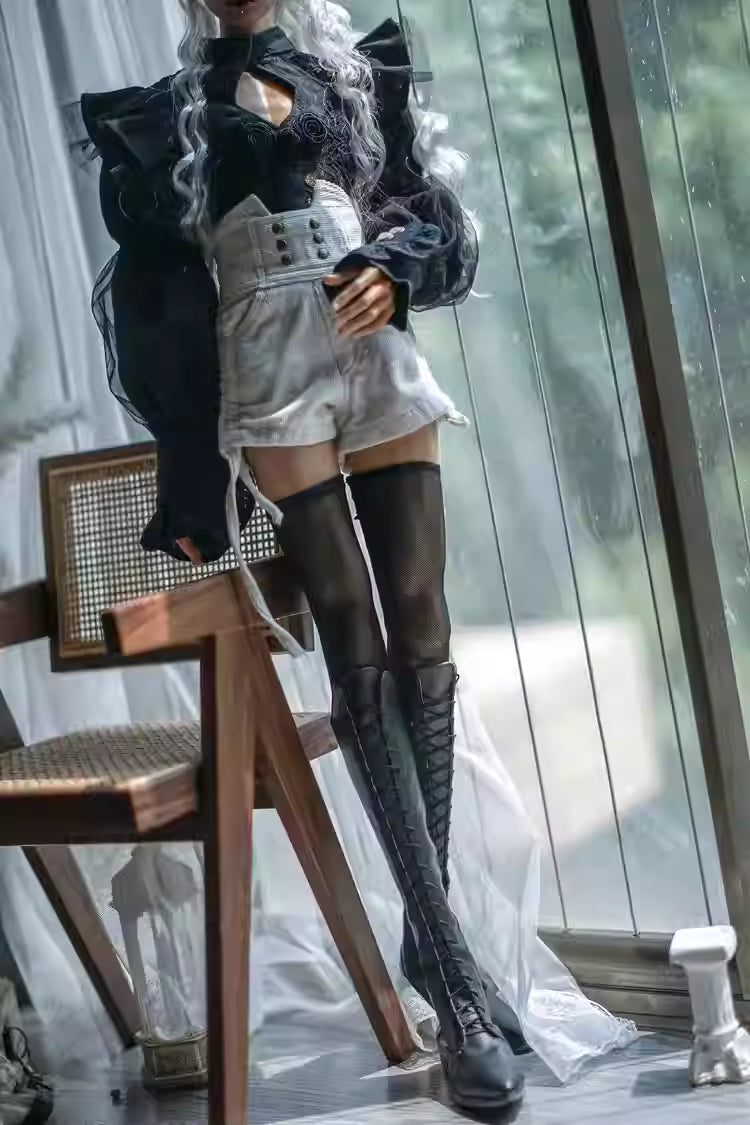[BJD OUTFIT] 1/3 & 1/4 Retro European Style Detailed Shirt 墨夏社MOCHA