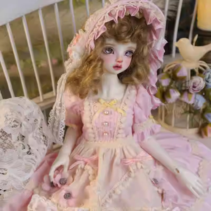 【BJD OUTFIT】 1/4 Brown Lolita Spaghetti Strap Top