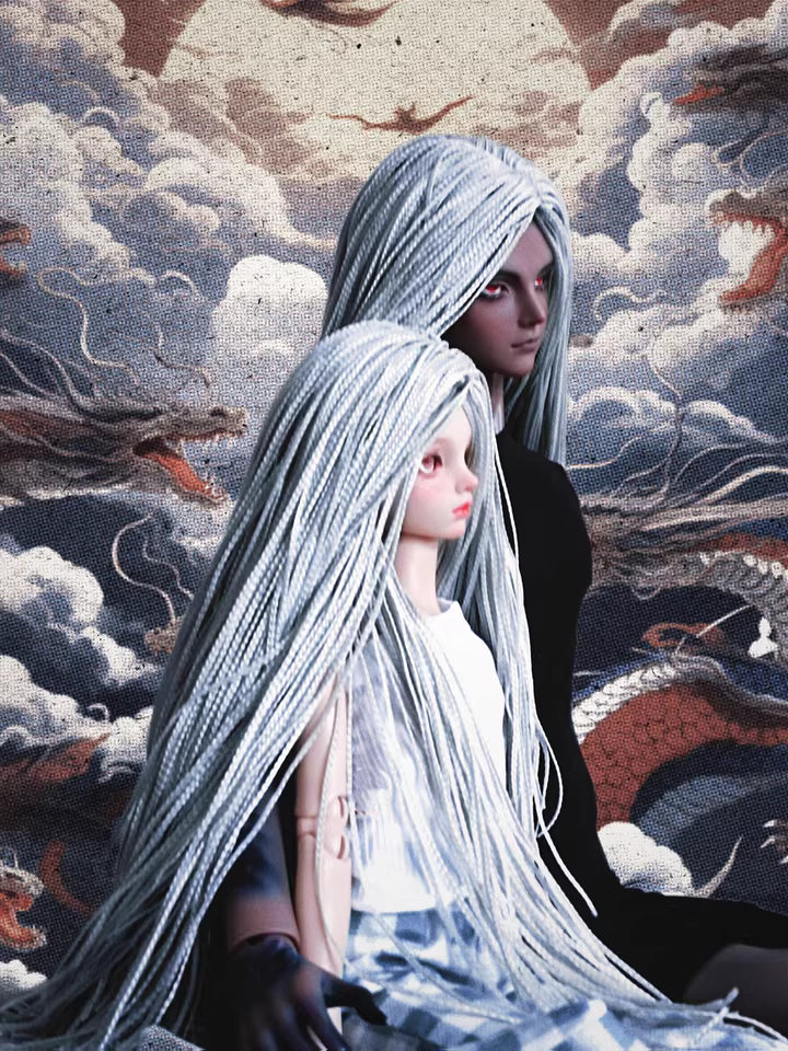 【BJD Wig】1/4 Five-colored side-parted dreadlocks-YuKibjd