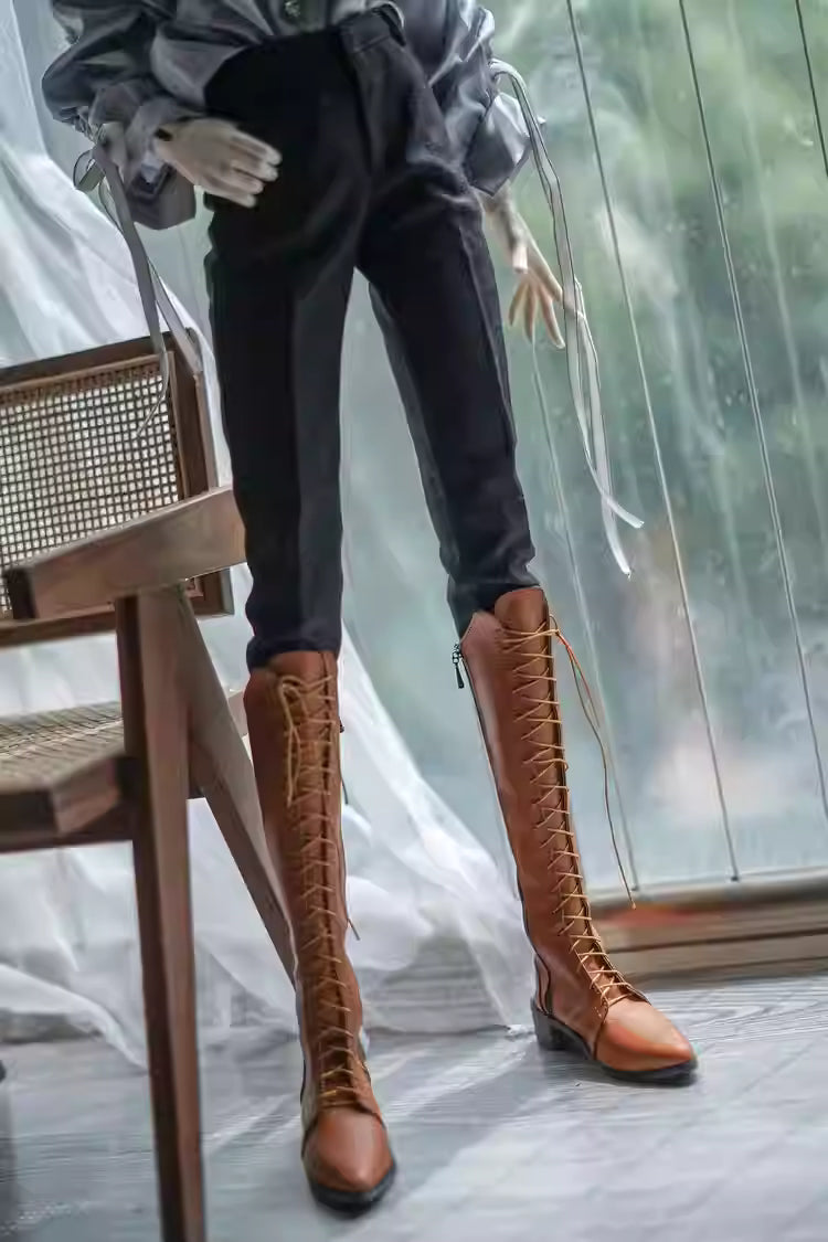 [BJD OUTFIT] 1/4 & SD17 Vintage Boots & Leather Shoes 墨夏社MOCHA