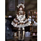 [BJD OUTFIT] 1/4 Brown Coffee Maid Lolita Dress 一只小冯总