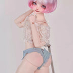 [BJD OUTFIT] 1/4 Ultra-Short Twill Denim Shorts 极简主义