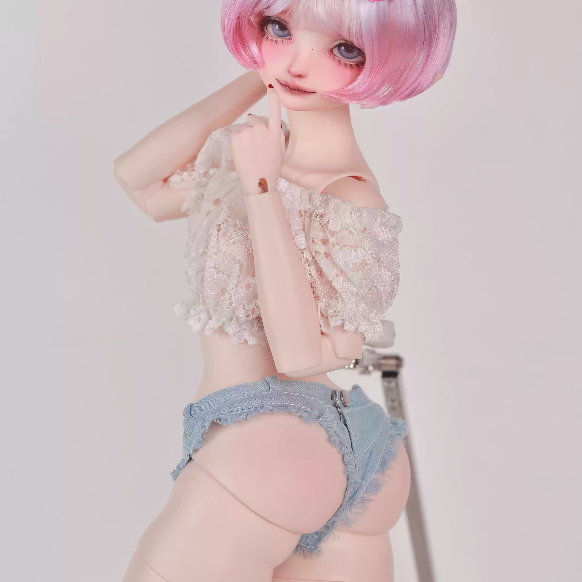 【BJD OUTFIT】1/4 Ultra-Short Twill Denim Shorts