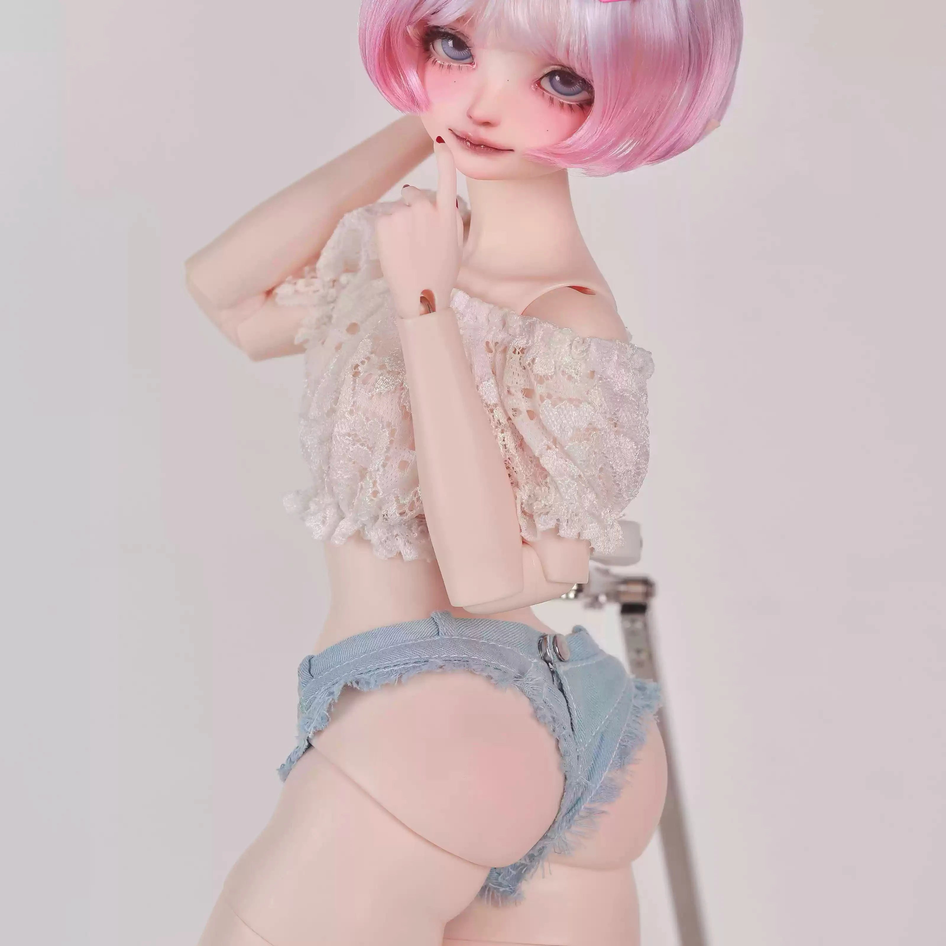 [BJD OUTFIT] 1/4 Ultra-Short Twill Denim Shorts 极简主义