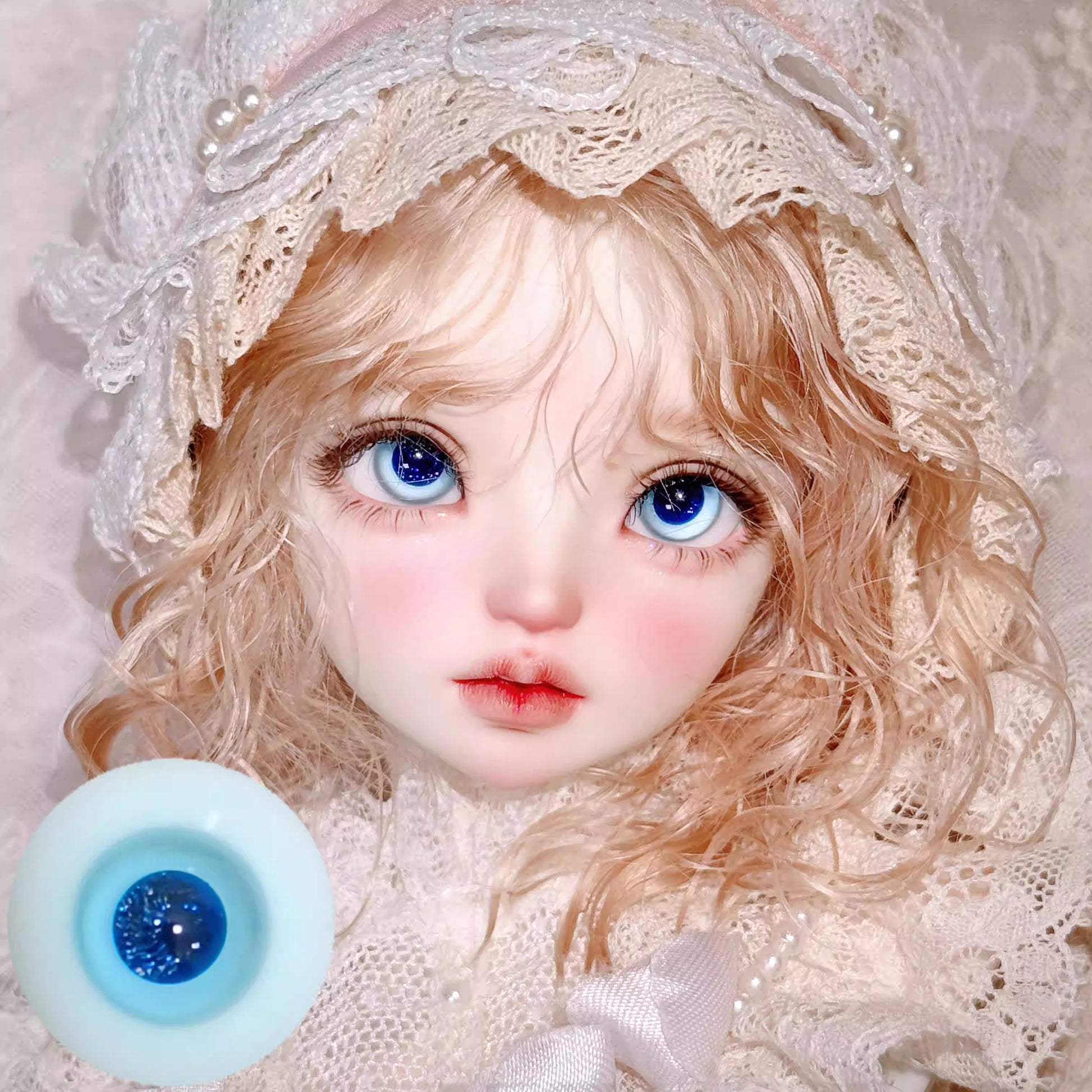 [BJD EYES] 1/3 & 1/4 & 1/6 blue flash eyeballs glass eyes-JG85 极光
