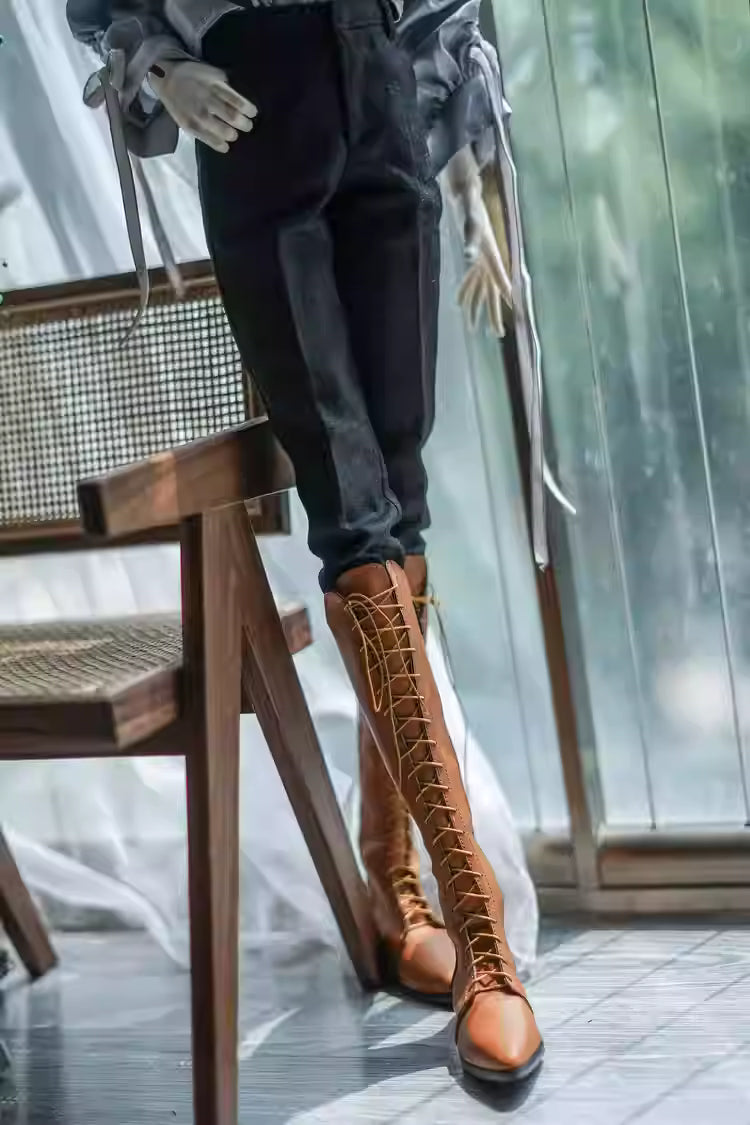 [BJD OUTFIT] 1/4 & SD17 Vintage Boots & Leather Shoes 墨夏社MOCHA