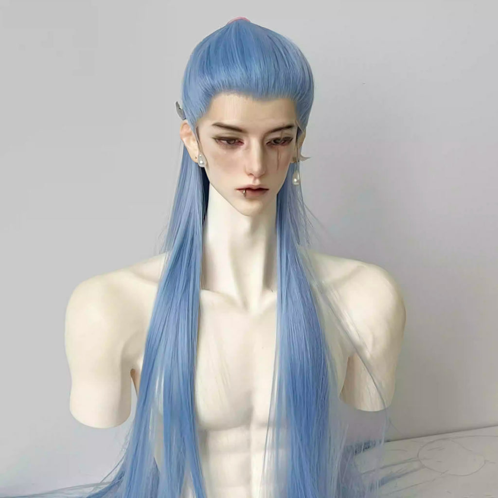 【BJD Wig】1/3 & 1/4The front of the hand-hooked lace features a flat, three-pointed, large backhead with no seams and long, rough faux fur-YuKibjd