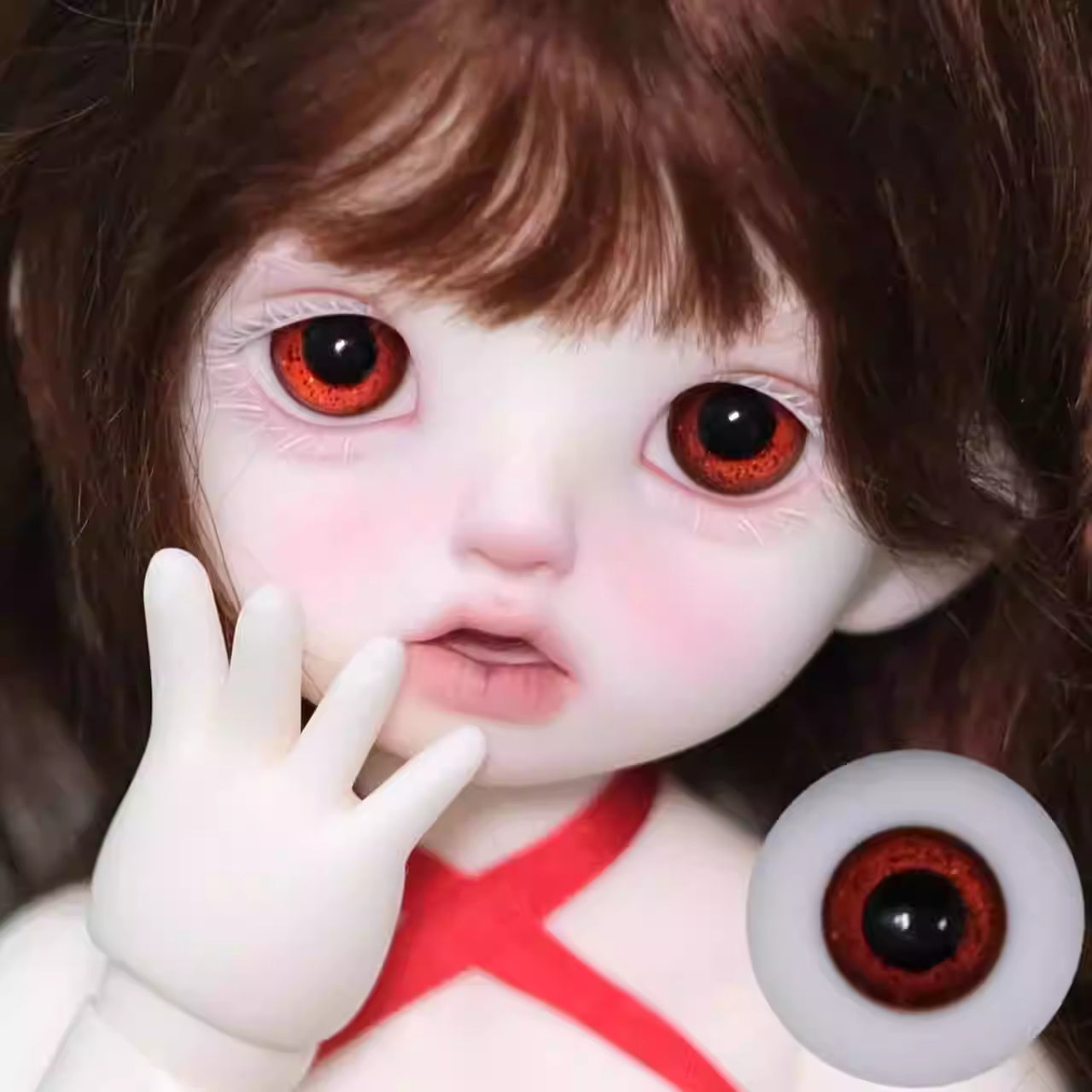 [BJD EYES] 1/3 & 1/4 & 1/6 glass eyes red glass eyes small iris -JG17 极光