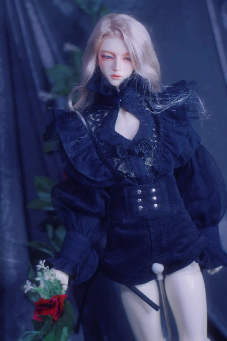 [BJD OUTFIT] 1/3 & 1/4 Retro European Style Detailed Shirt 墨夏社MOCHA