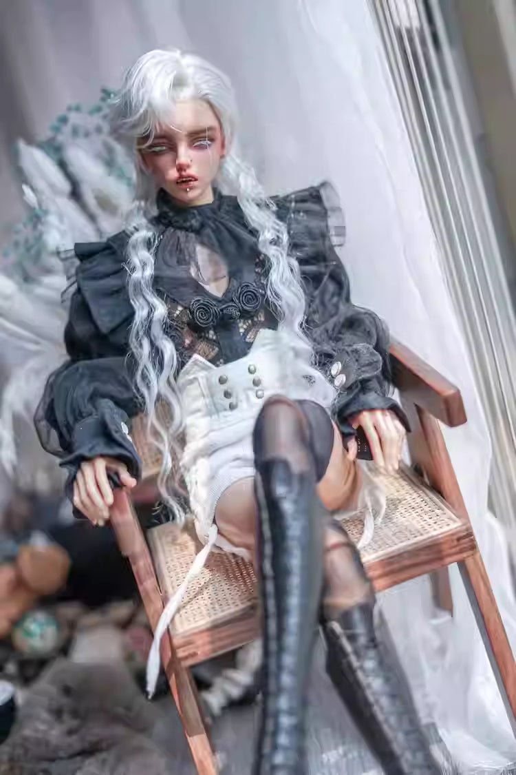 [BJD OUTFIT] 1/3 & 1/4 Retro European Style Detailed Shirt 墨夏社MOCHA