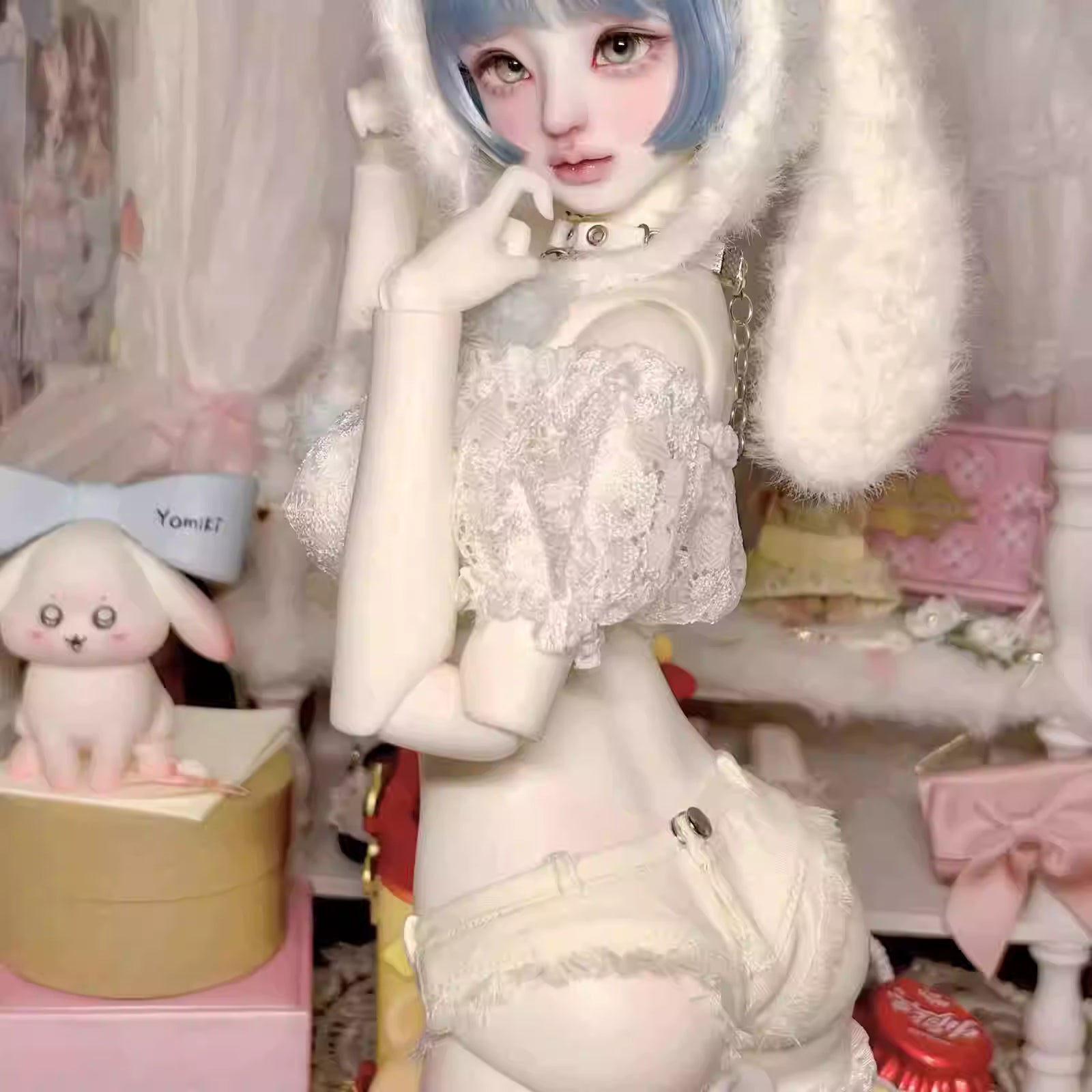 [BJD OUTFIT] 1/4 Ultra-Short Twill Denim Shorts 极简主义