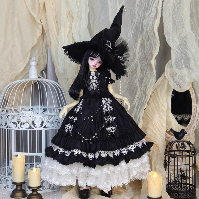 【BJD OUTFIT】1/4  Lolita Dress – Black Series