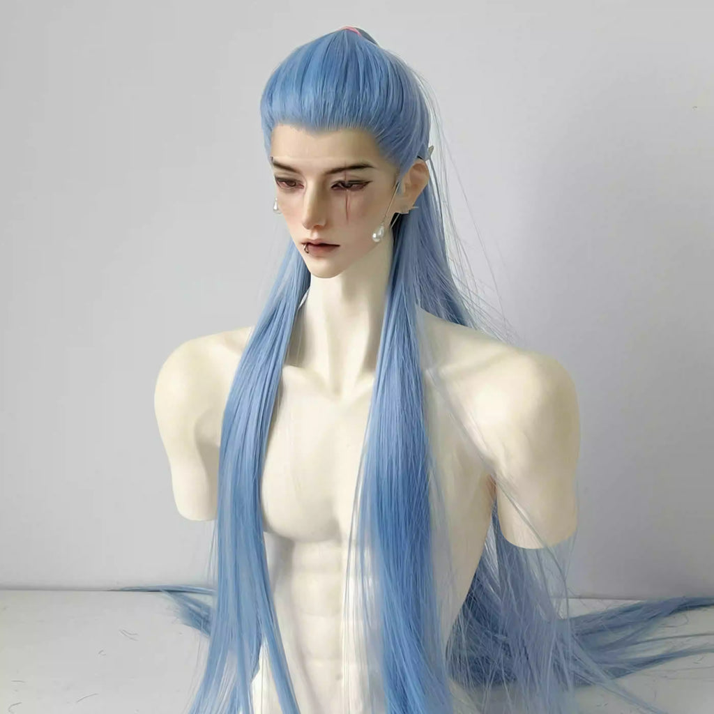 【BJD Wig】1/3 & 1/4The front of the hand-hooked lace features a flat, three-pointed, large backhead with no seams and long, rough faux fur-YuKibjd