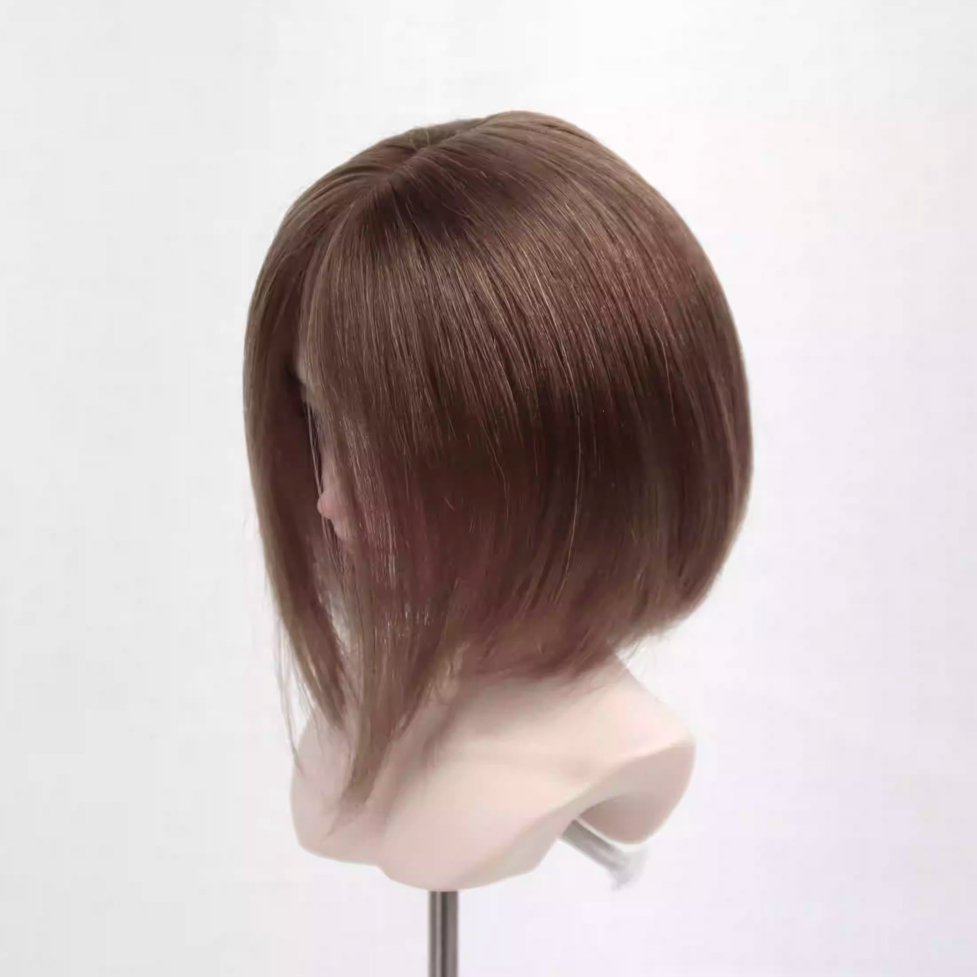 【BJD Wig】1/3 & 1/4 100% mohair straight, medium to short, no-scalp style, one-line sewn hair blank-YuKibjd