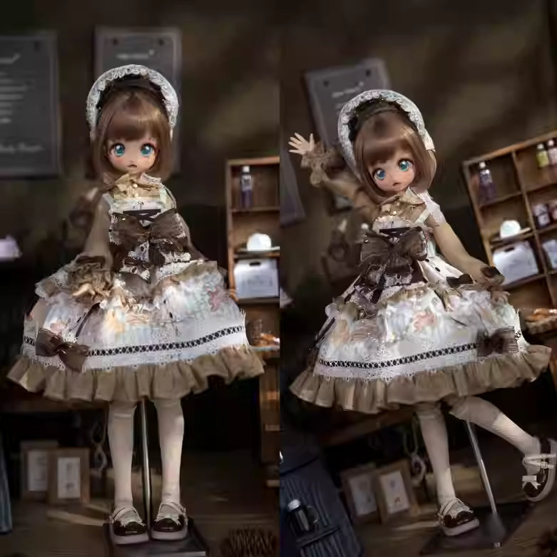 【BJD OUTFIT】1/4  Brown Lolita Spaghetti Strap Top