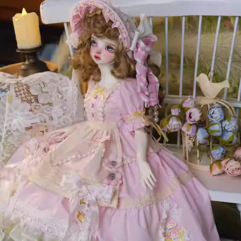 【BJD OUTFIT】 1/4 Brown Lolita Spaghetti Strap Top