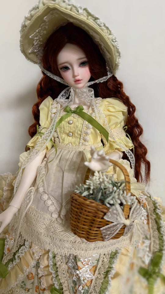 [BJD OUTFIT] 1/4 Yellow-Green Lolita Forest Dress 一只小冯总